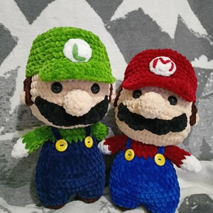 Mario und Luigi Handmade Amigurumi Häkeln Spielzeug-Puppen Mario Bros - Super Mario World byHoneyHandmade