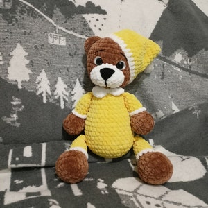 Super schattige beer draagt pyjama en slaapmuts Handgemaakte Amigurumi Plushie Gehaakt speelgoed - Slaapvriend - GRATIS en Express Shipping International