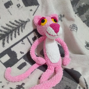 Pink Panther Handmade Amigurumi Plushie Toy byHoneyHandmade