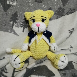 Gele kat Amigurumi gehaakte knuffel speelgoed - GRATIS en Express Shipping International