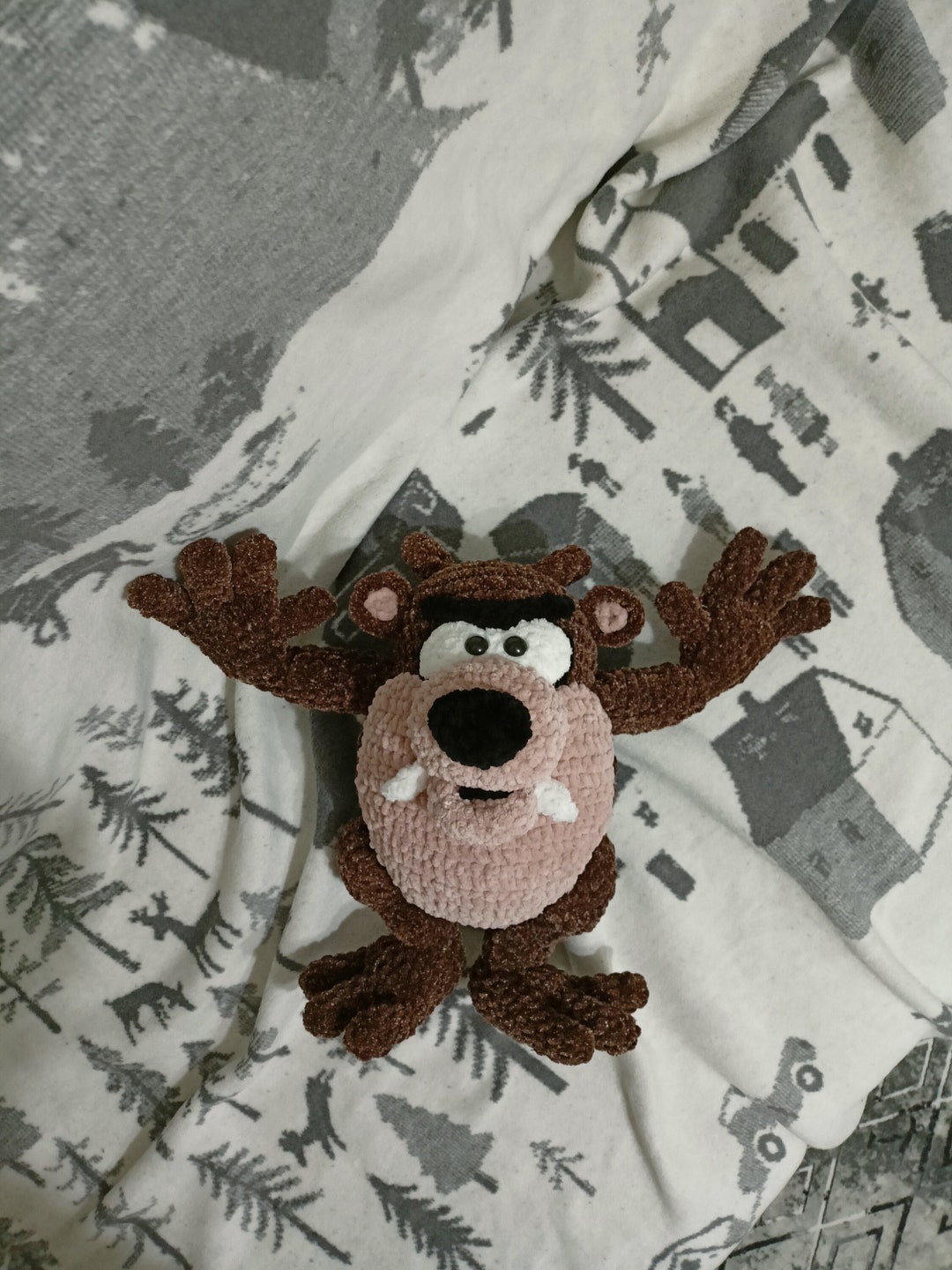 Tasmanian Devil Handmade Amigurumi Plushie Toy Byhoneyhandmade - Etsy