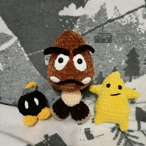 Goomba, Bomb, Luma Amigurumi knuffel gehaakt speelgoed en decoratiefiguren - Super Mario World