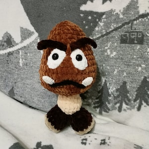 Goomba Amigurumi Plushie gehaakt speelgoed en decoratiefiguur - Super Mario World - Goomba knuffel