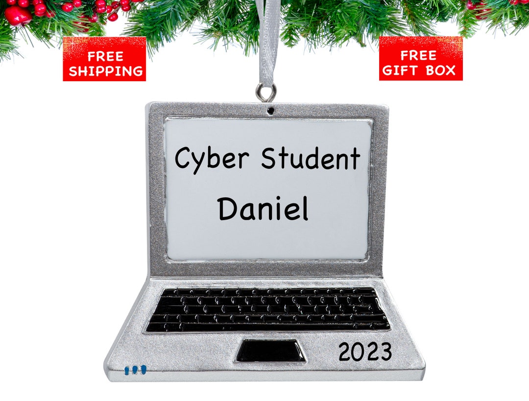 Laptop Ornament 2023 Personalized New Job Computer Christmas Etsy