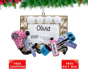 Hairdresser Ornament, Personalized Hairstylist Ornament for Christmas Tree, Gift Hair Stylist - Hair Salon - Beautician Ornament 2026