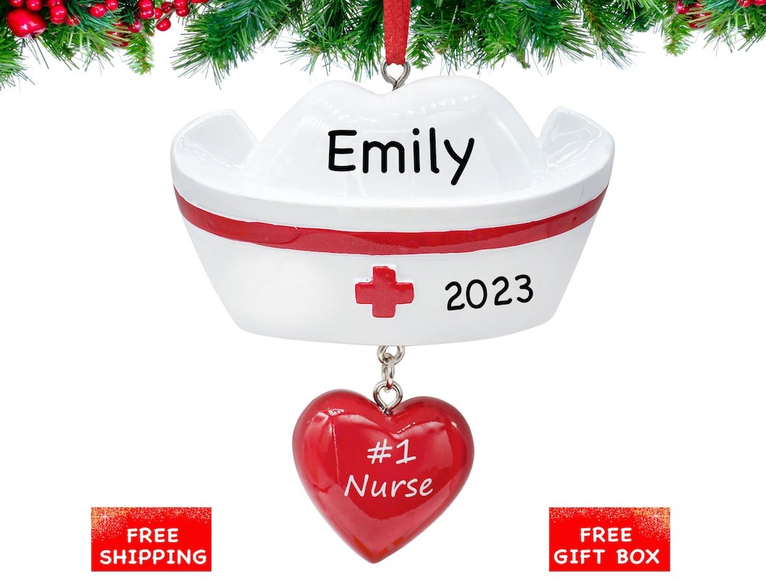 Nurse Ornament 2023 Personalized Nurse Christmas Ornament With Name
