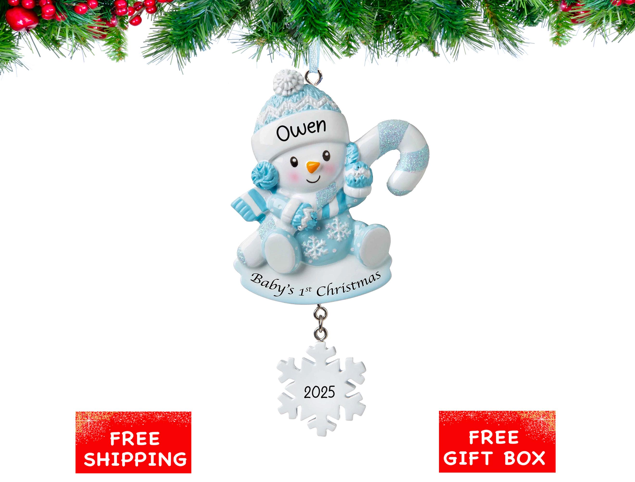 Personalized Baby's First Christmas Ornament 2025