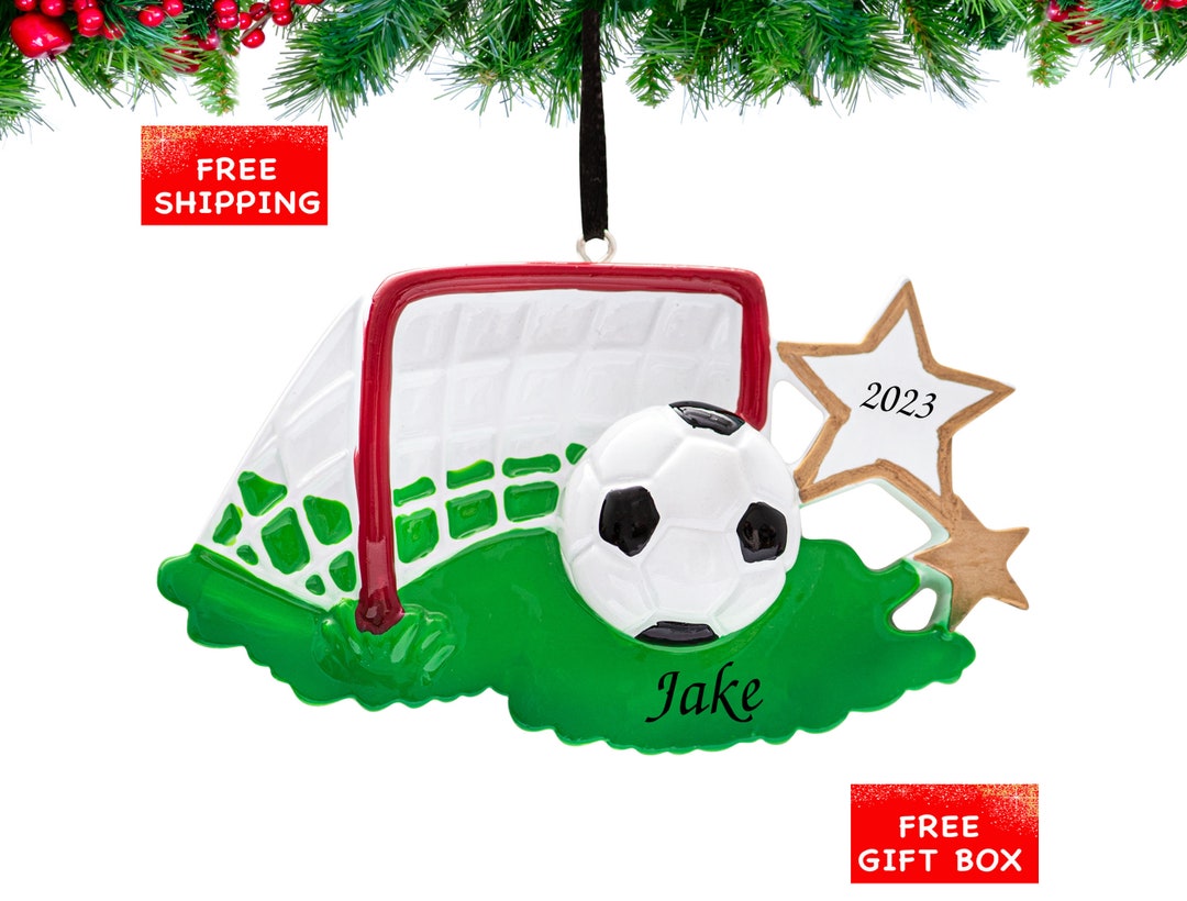 Personalized Soccer Ornament 2023 Soccer Ball Christmas Ornament With