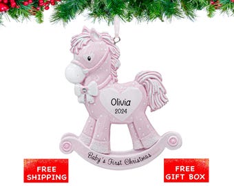 Baby's 1st Christmas Personalized Ornament, Baby Girl First Christmas Ornament, Custom Baby Name Ornament, Newborn Tree Ornament 2026