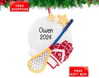 Personalized Lacrosse Ornament 2026 - Lacrosse Player Christmas Ornament with Name - Custom Lacrosse Team Christmas Keepsake Gift