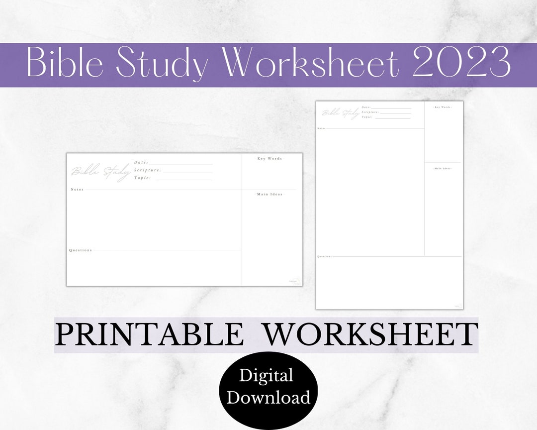 Bible Study Printable and Digital Worksheet, Scripture Worksheet, Christian Worksheet, Sermon ...