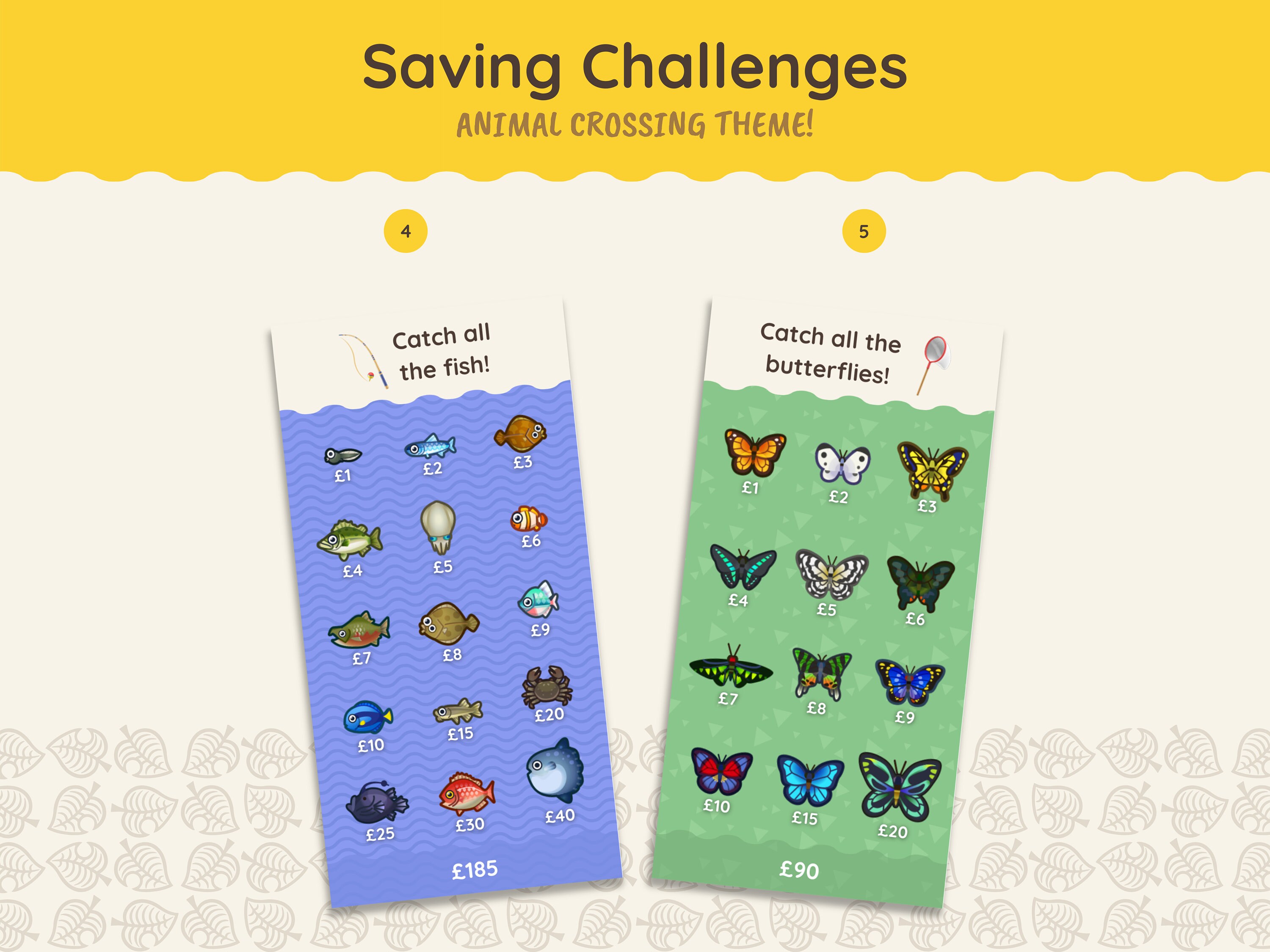 Oops ACNH Themed Saving Challenge Cash Stuffing A6 Budget Etsy