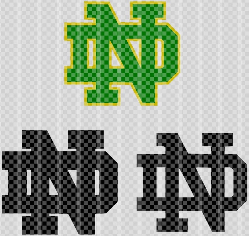 Notre Dame Logo Two-piece Digital Vector File Download SVG DXF - Etsy