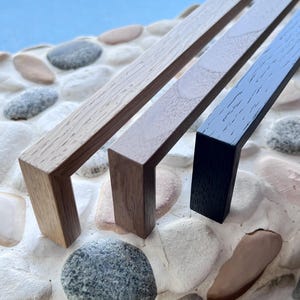 Wood Handle - Solid White Oak or Walnut with Concealed Internal Metal Corner Supports