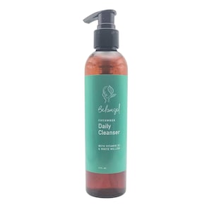 BelAngel® Cucumber Cleanser Hydrating Niacinamide Reduces Pores, Lines. Removes Dirt, Oil, Makeup. For Acne, Aging, Sensitive Skin Vegan 8oz