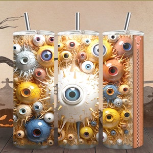 Forming monster eyes, Plastic eye pattern, Halloween Digital Download, High Resolution,20oz Sublimation PNG, Straight and Tapered, p4