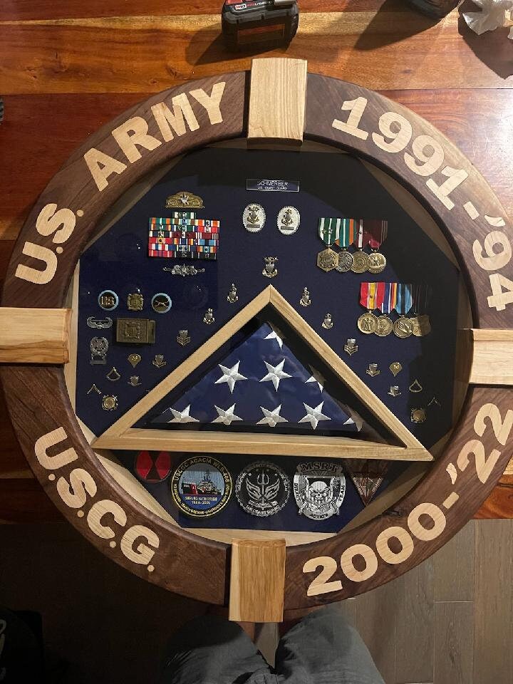 MKMC ARMY USCG Shadow Box Etsy