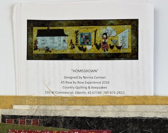 Home, Home on the Range; Fishin; Homegrown; On the Go; Set of 4 Row by Row Quilt Kits for  by Norma Carmen / Country Quilting & Keepsakes