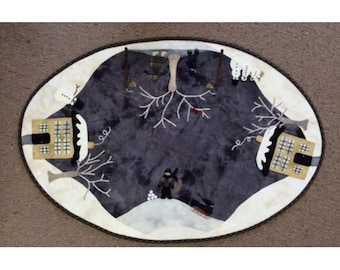 Snow Days Wool Applique Table Mat Kit by Lisa Bongean & Primitive Gatherings