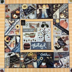 Crazy for Fall Wool Applique Quilt by Farmhouse Threads and several other designers