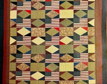 Ole Glory Quilt kit from Jodi Barrows and kitted by Quiltingly Yours