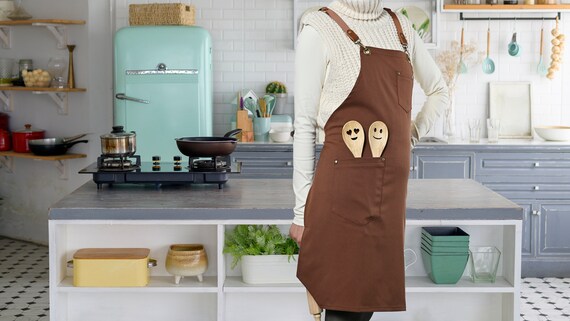 Cross-back apron, gift for her, nail salon apron, hair salon apron, bakery apron, birthday gift, house warming gift