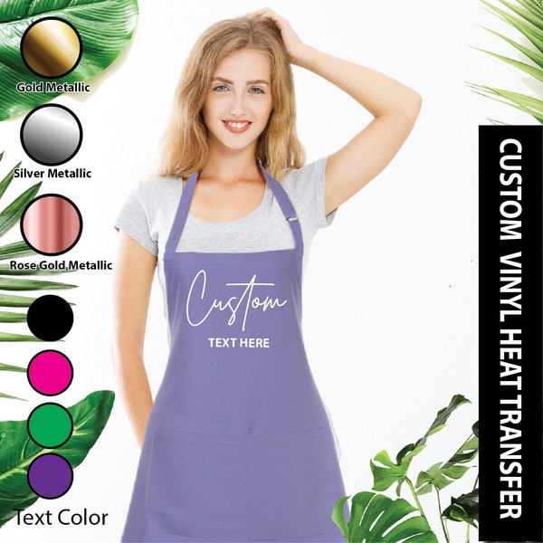 High Quality Apron, Premium Custom/Personalized Apron with one color 2 lines texts printing , Custom Gift Apron, Gift for Her, Gift for Him