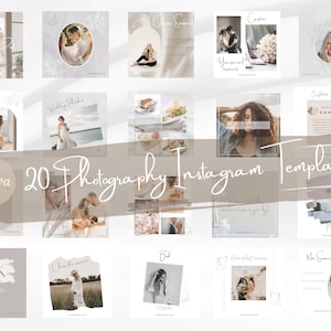 Modelos de fotografia para Instagram/Modelo minimalista para Instagram/Postagens de fotógrafo para Instagram/Postagens de feed do Instagram para fotógrafos/Canva