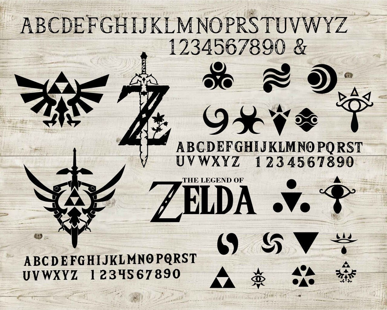Zelda Link Stencils