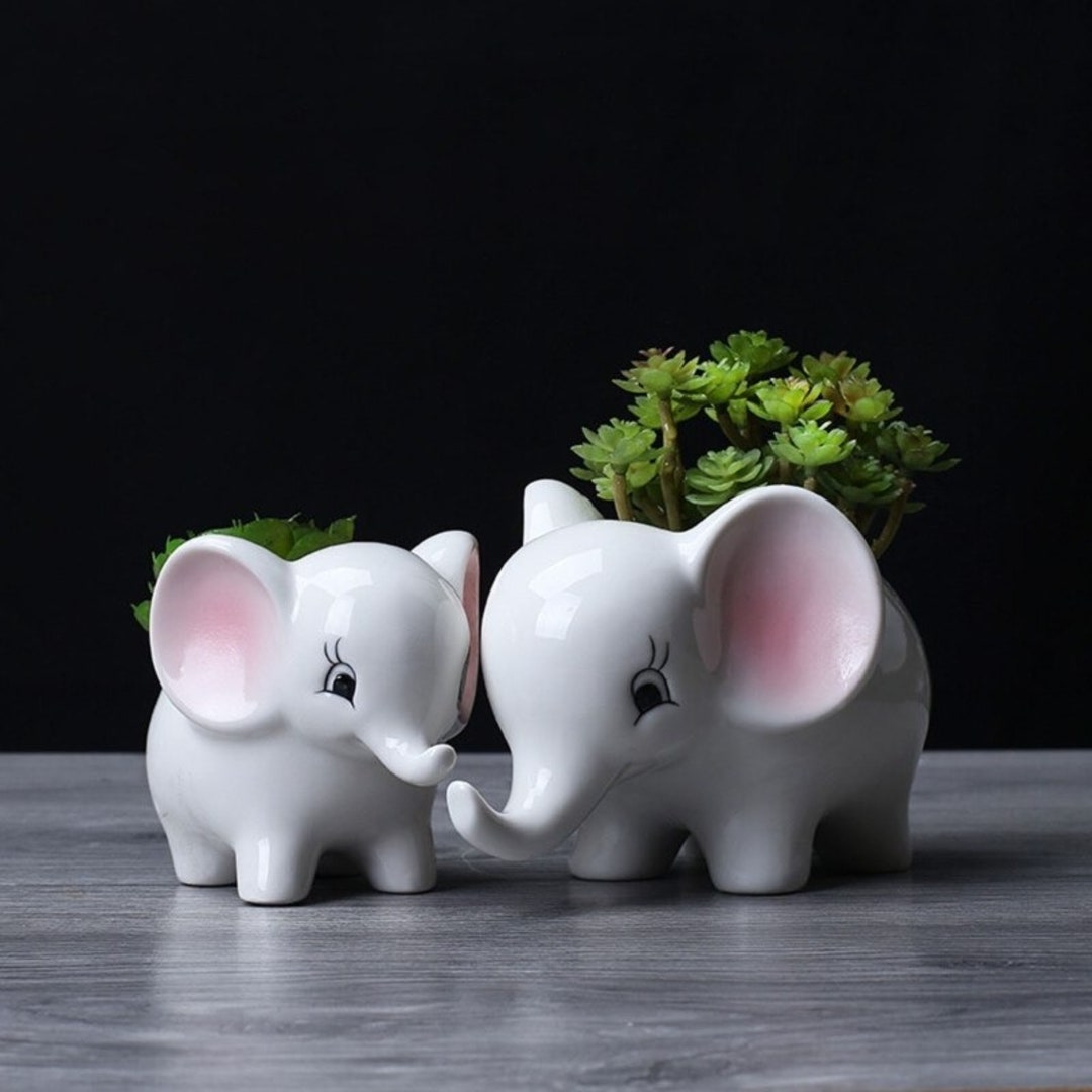 Elephant Plant Pot Succulent Planter Hanging Planters Etsy