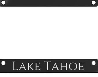 Lake Tahoe Kenteken Frame -- Zwart. Aanpassen beschikbaar, extra kosten: 3 dollar