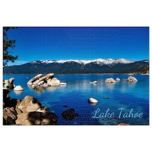 Lake Tahoe Jigsaw Puzzle; 1000-Pieces. Original design by TahoeDaze. Perfect gift for all occasions.