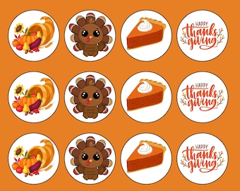 Thanksgiving Precut Edible Topper