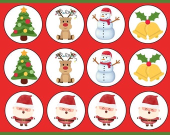 Cute Christmas Precut Edible Topper