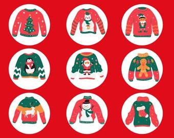 Ugly Christmas Sweater Precut Edible Topper