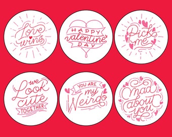 Edible Precut Cute Valentine Texts Image Topper