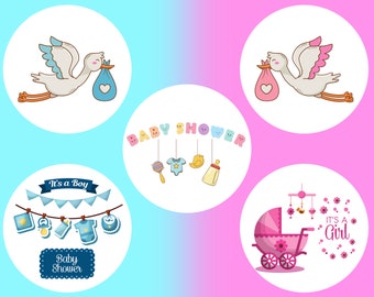 Baby Shower Boy or Girl Edible Image Topper
