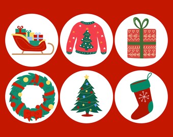 Cute Christmas Decorations Edible Precut Topper