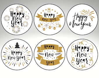 Happy New Year's Precut Edible Topper
