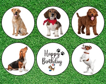 Cute Dog Edible Precut Image Topper