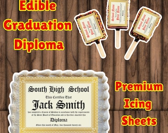 Graduation Diploma Custom Edible topper