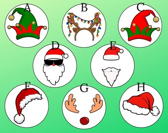 Santa Christmas Hat Characters Precut Edible Topper