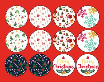 Cute Christmas Graphics Pre-cut edible Image Topper Multiple Sizes