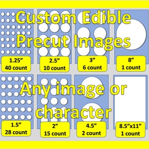 Any Theme Any Character! Personalized and Pre cut Edible Topper
