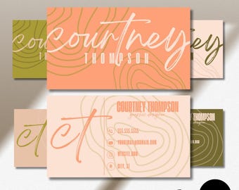 Custom Business Cards on Canva, Fun & Colorful Aesthetic Design, Editable Digital Business Card Template, Modern Bold Branding Card TROPICAL