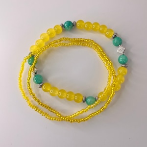 Yellow and Green Bracelet Set