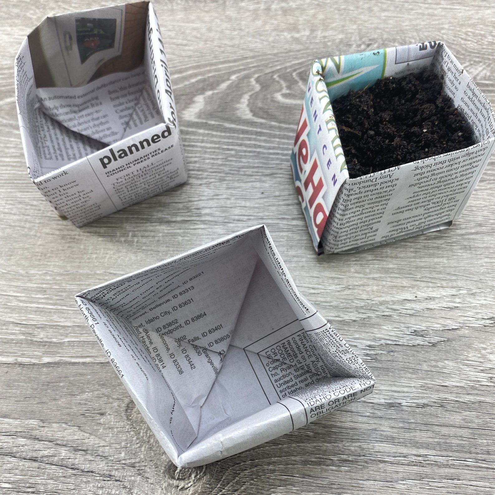 Recycled Newspaper Seedling Starter Plant Pots 100 Biodegradable Ecofriendly Alternative to