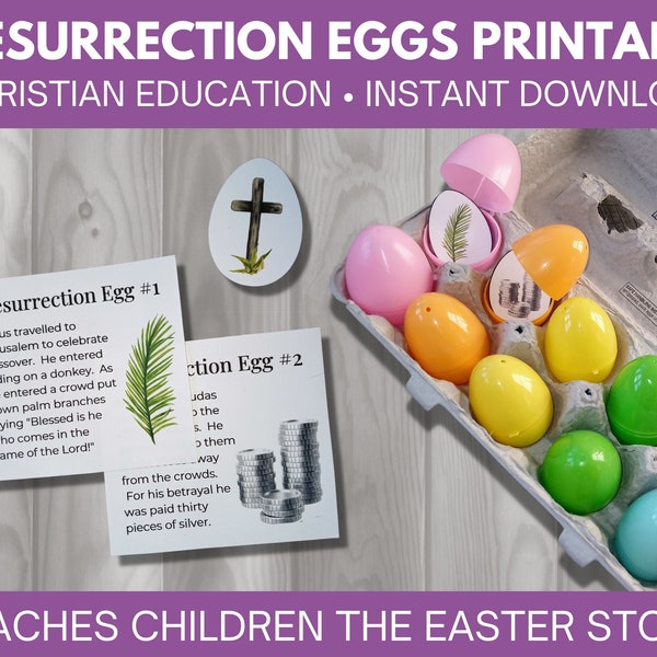 Printable Resurrection Eggs Easter Activity