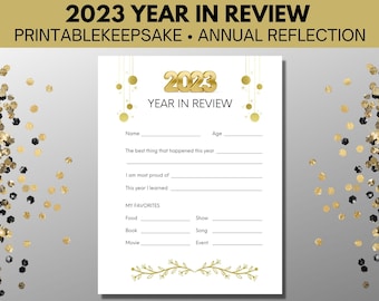 2023 Year In Review Printable / Looking Back on 2023