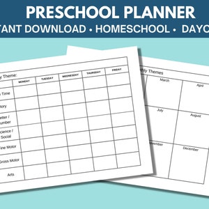 Printable Preschool Planner / Daycare Planner